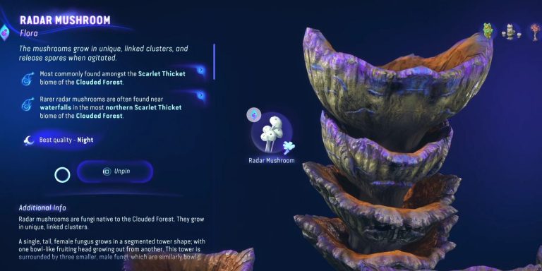 Como obter cogumelo radar superior e requintado em Avatar: Frontiers Of Pandora